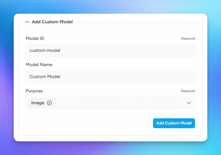 add custom model