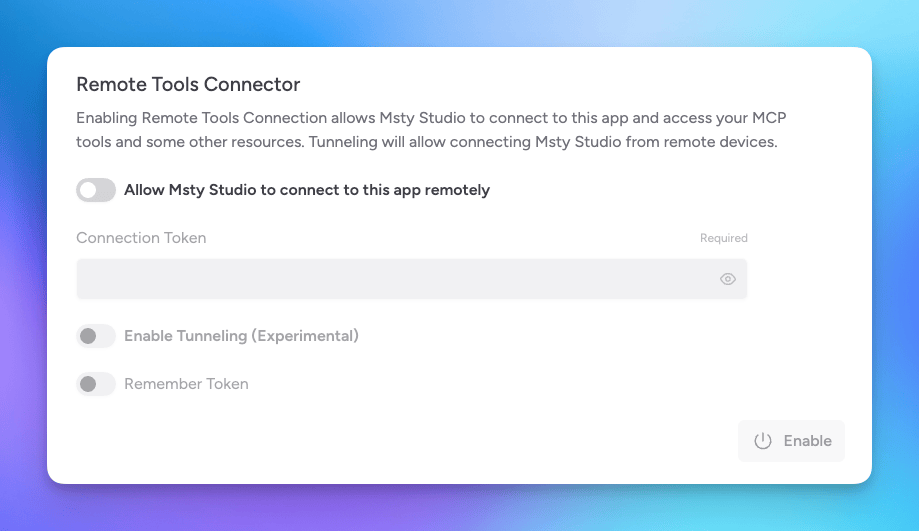 Remote Tools Connector Configuration